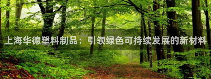 太阳集团城入口：上海华德塑料制品：引领绿色可持续发展的新材料